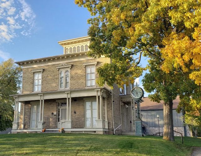 The Taylor House (1853) Museum campus in fall