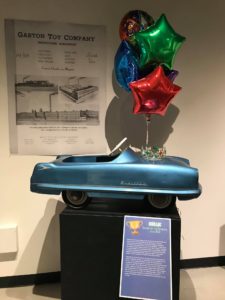 garton kidillac Blue pedal car designed to look like a Cadillac