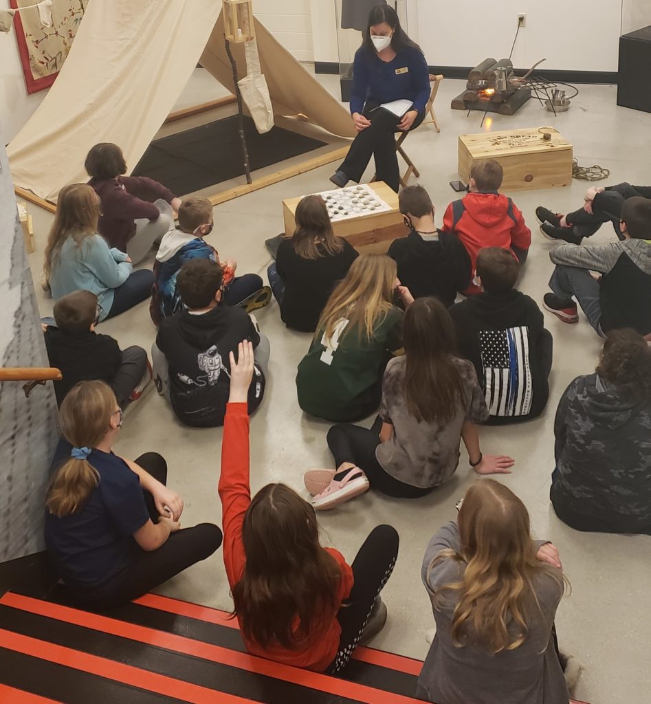 20220215_104217 Elementary students experience a Civil War encampment during a Full-Day Education Program at the Sheboygan History Museum