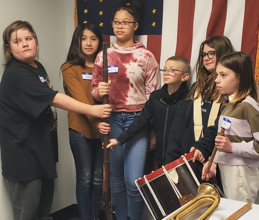 Long exposure pose - Civil War Students learn about the lives of Sheboygan's early German immigrants