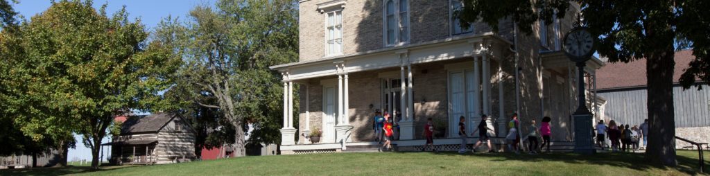 Elementary students learn about the lives of early Sheboygan County residents by touring the Museum's historic buildings