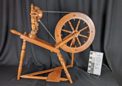 Spinning wheel photographed for the Sheboygan County Museum collection
